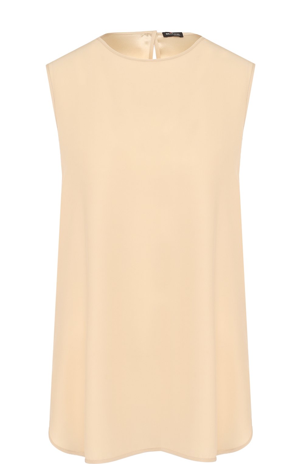 Шелковый топ свободного кроя с круглым вырезом KITON, арт. D45444K0333718003, фото 1