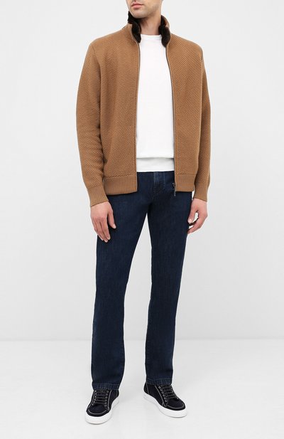 Кашемировый кардиган с меховой отделкой LORO PIANA, арт. FAL2789, фото 2