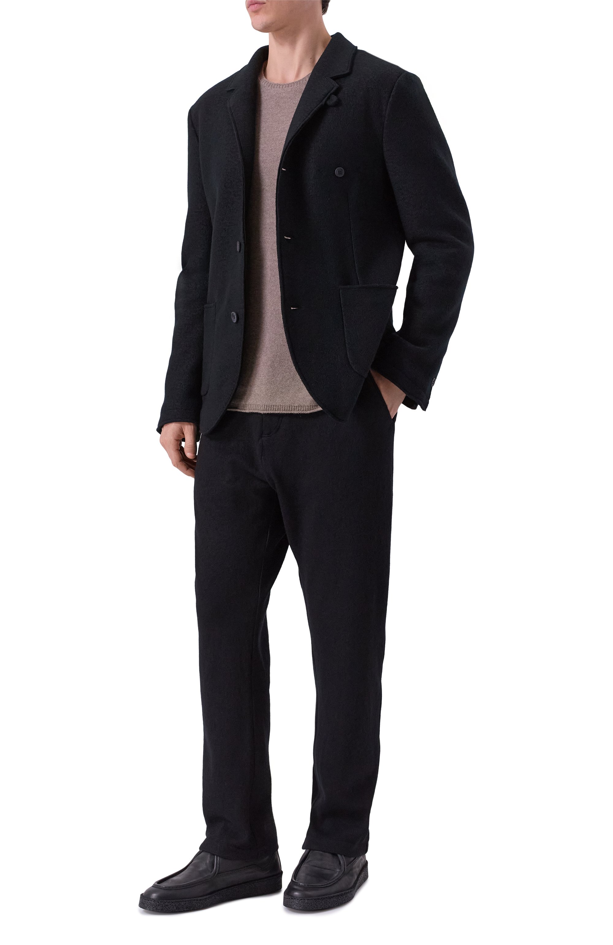 Шерстяной пиджак HANNES ROETHER черного цвета по цене 69950 руб., арт. J0P32PE.7066, фото 2 Шерстяной пиджак HANNES ROETHER, арт. J0P32PE.7066, фото 2