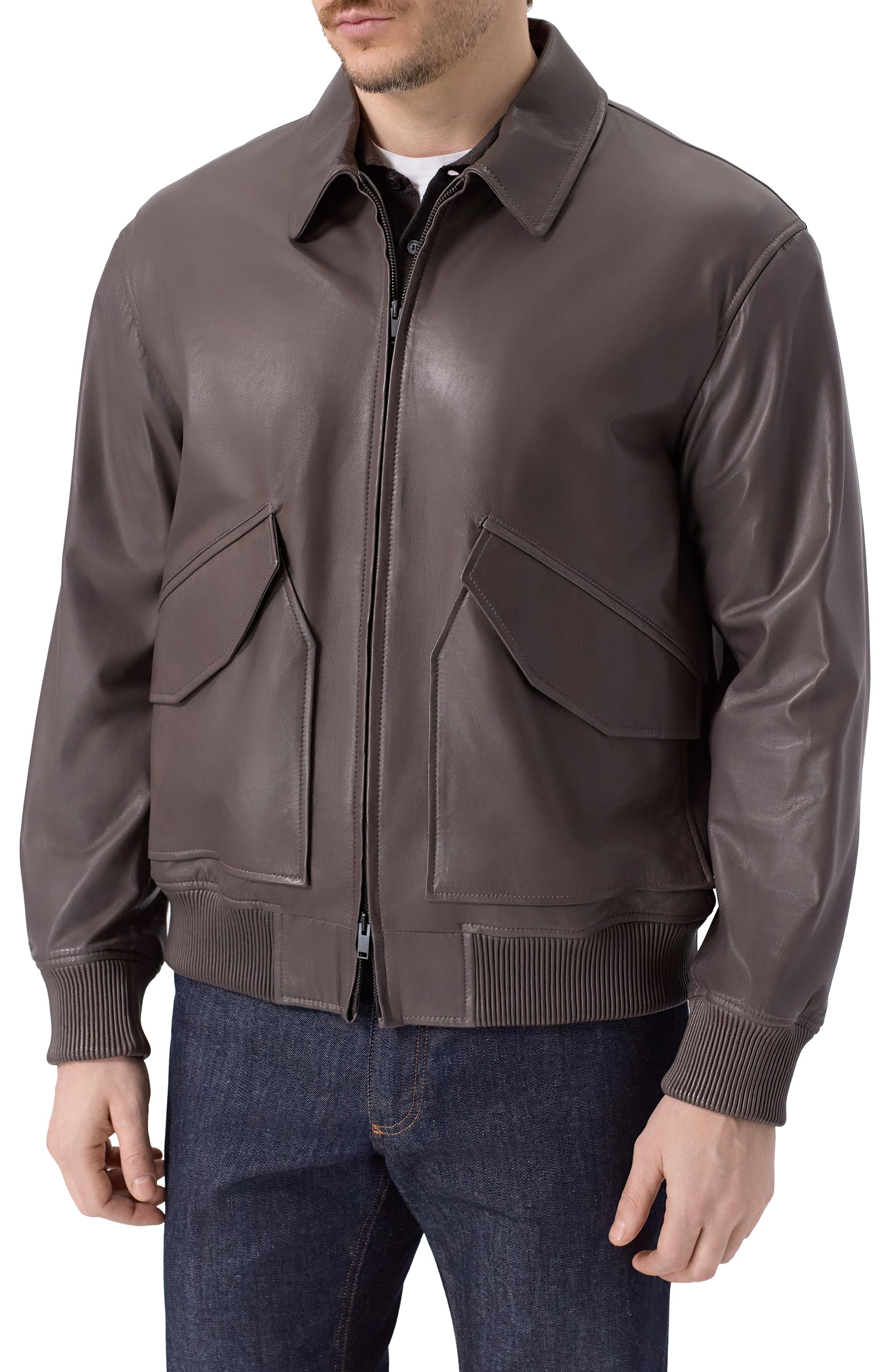 Кожаный бомбер MVST, арт. 54205/48-56, фото 3