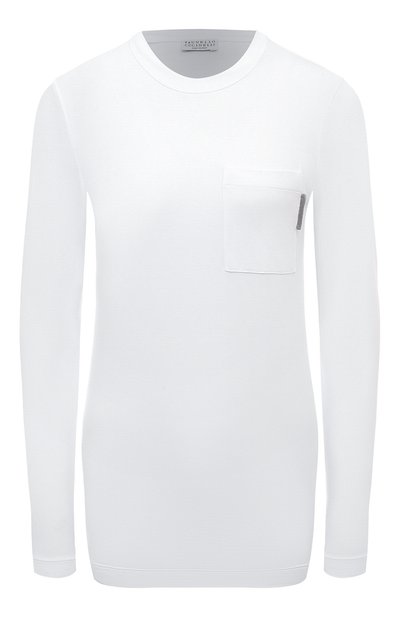 Женская хлопковый лонгслив BRUNELLO CUCINELLI, арт. MPT18BB310