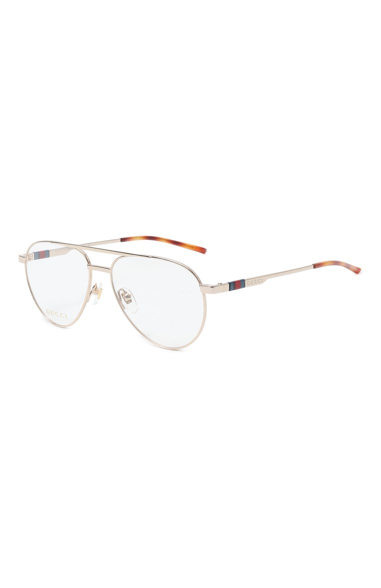Женские оправа GUCCI золотого цвета, арт. GG1679 002 | Фото 1 (Тип очков: Оправа; Материал: Металл; Кросс-КТ: Оправы-унисекс; Очки форма: Авиаторы; Оптика Гендер: оптика-унисекс)