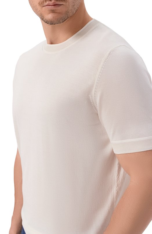 Шелковый джемпер BOSS Camel 50560502 Кремовый  50560502 Фото 5