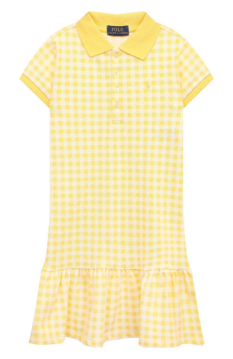 Хлопковое платье POLO RALPH LAUREN желтого цвета по цене 11200 руб., арт. 312868759, фото 1 Хлопковое платье POLO RALPH LAUREN, арт. 312868759, фото 1