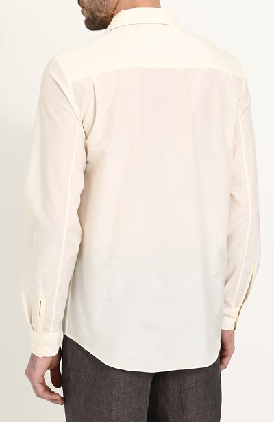 Хлопковая рубашка с отложным воротником FERRAGAMO, арт. 689412, фото 4