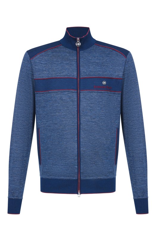 Толстовка из шелка и льна Stefano Ricci K919052R31/T26103 Синий K919052R31/T26103