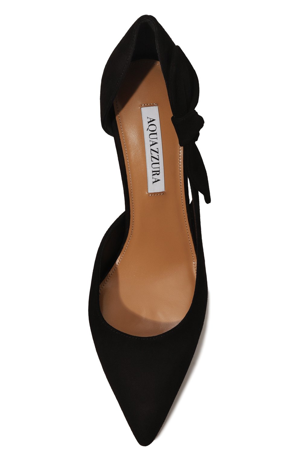 Замшевые туфли very bow tie 85 AQUAZZURA, арт. VBTMIDP0-SUE-000, фото 6