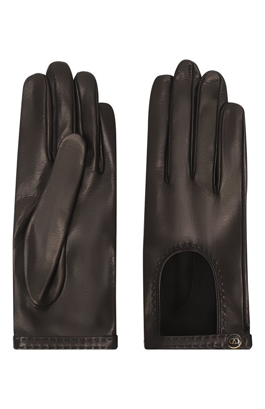 Кожаные перчатки Valentino 7W2GBA00/LDU Чёрный  7W2GBA00/LDU Фото 2
