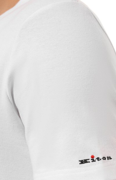 Хлопковая футболка KITON, арт. UNWM008K0747D, фото 5