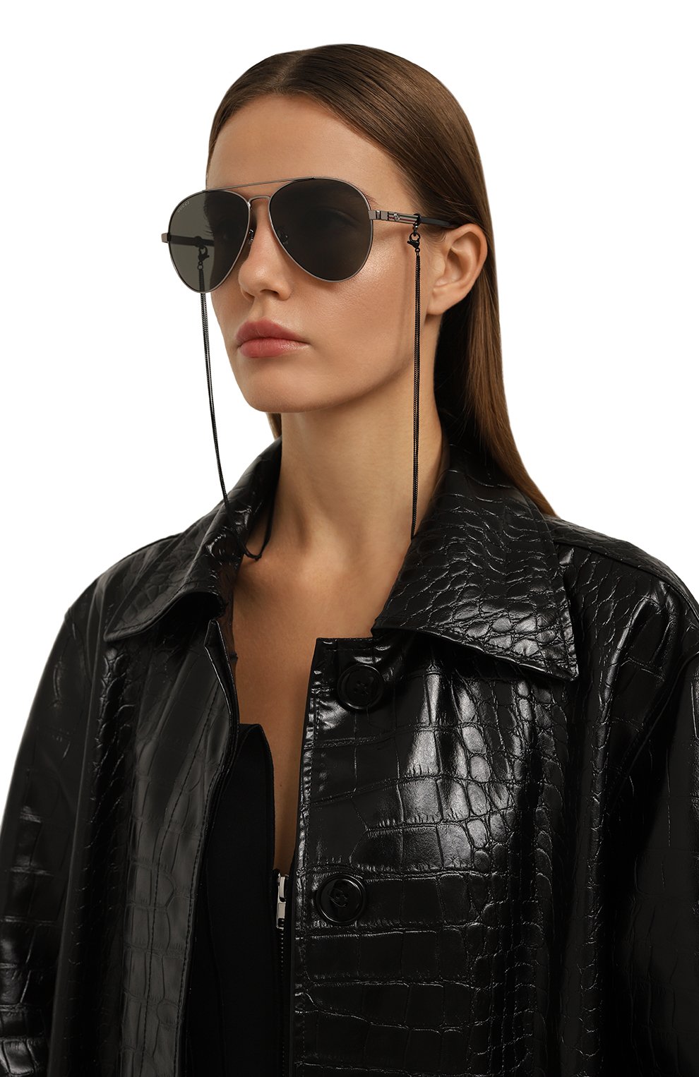 Цепочка для очков CAROLINE ABRAM черного цвета по цене 4200 руб., арт. CHAINETTE TRI0 METALL TRIPLE BLACK, фото 2 Цепочка для очков CAROLINE ABRAM, арт. CHAINETTE TRI0 METALL TRIPLE BLACK, фото 2