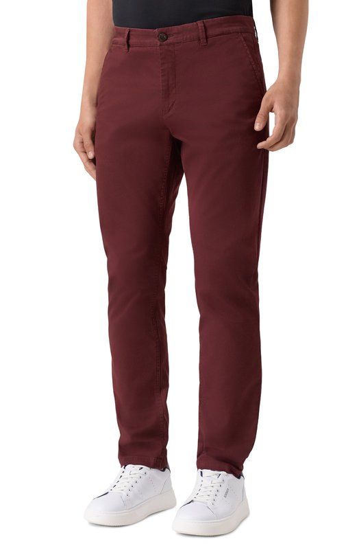 Хлопковые брюки Bogner 18026888 Бордовый  18026888 Фото 3