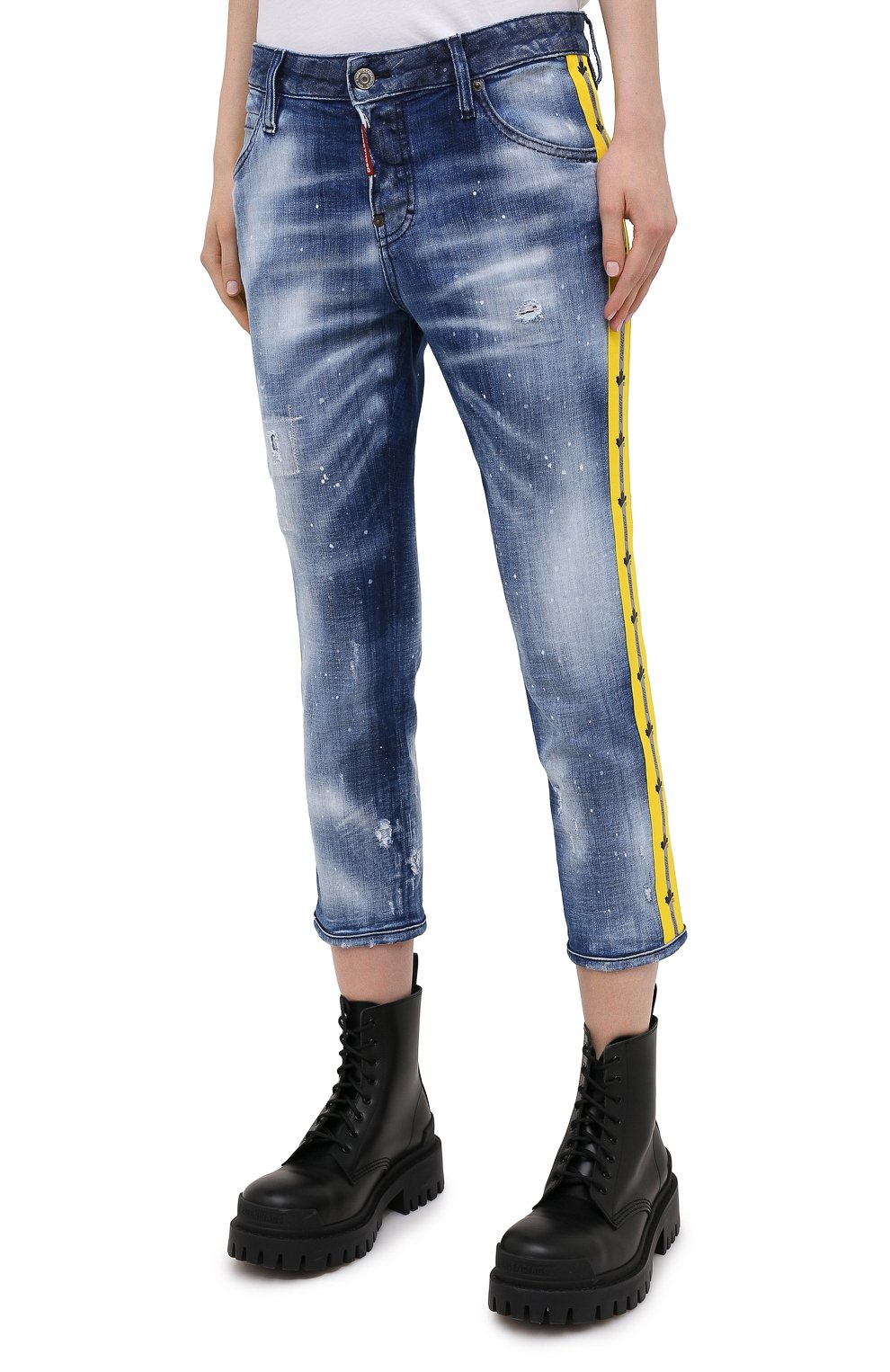 Джинсы DSQUARED2 темно-синего цвета по цене 62300 руб., арт. S75LB0461/S30342, фото 3 Джинсы DSQUARED2, арт. S75LB0461/S30342, фото 3