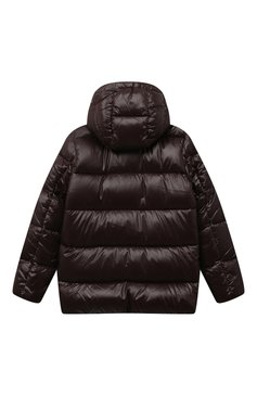 Детского утепленная куртка SAVE THE DUCK темно-коричневого цвета, арт. J40292B/DIX0N/LUCK17/4-8 | Фото 2 (Материал внешний: Синтетический материал; Материал подклада: Синтетический материал; Драгоценные камни: Проставлено; Материал сплава: Проставлено; Рукава: Длинные; Кросс-КТ: Утепленные)