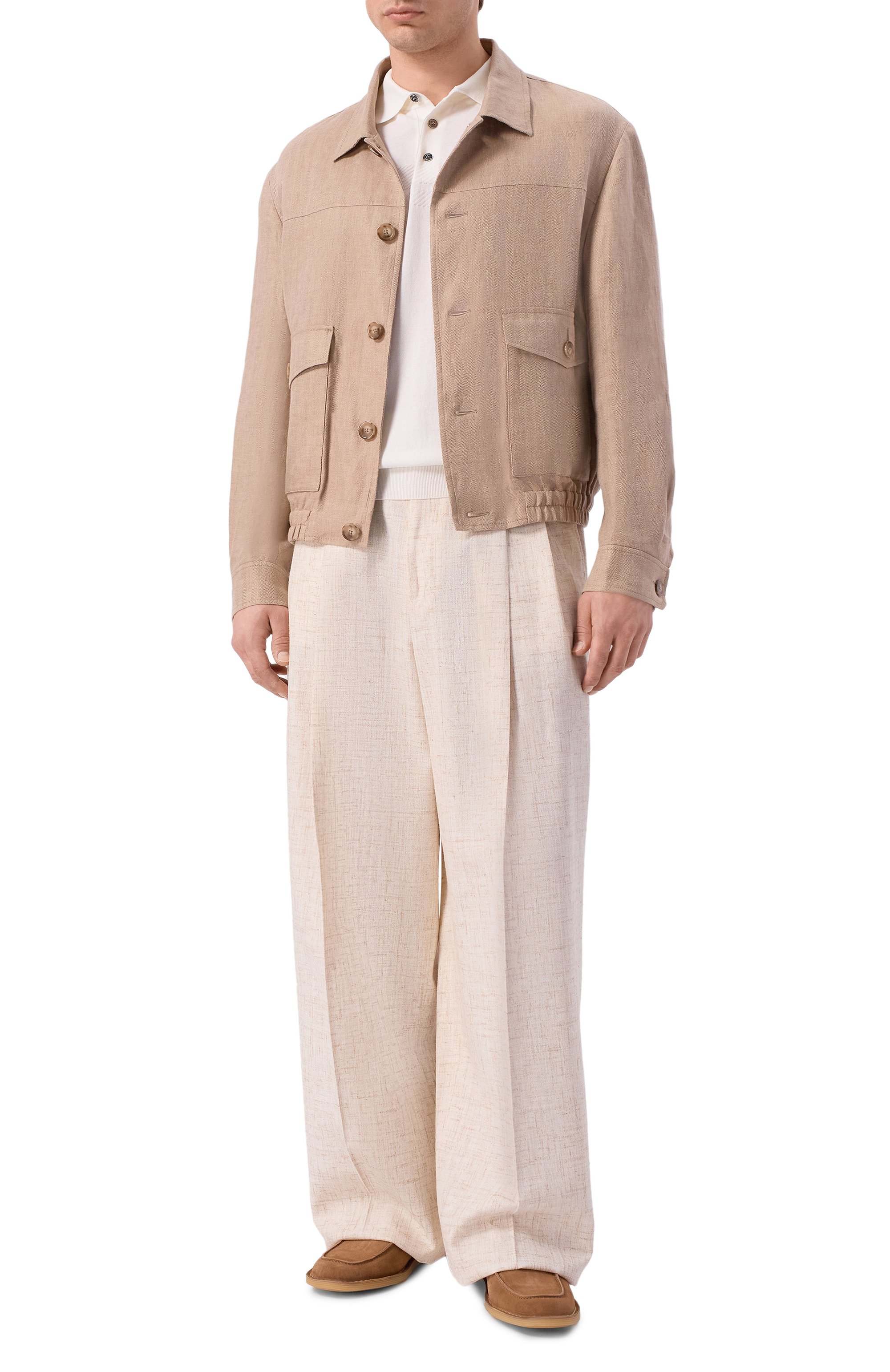 Брюки из вискозы и льна DOLCE & GABBANA, арт. GP20WT/HUMWB, фото 2