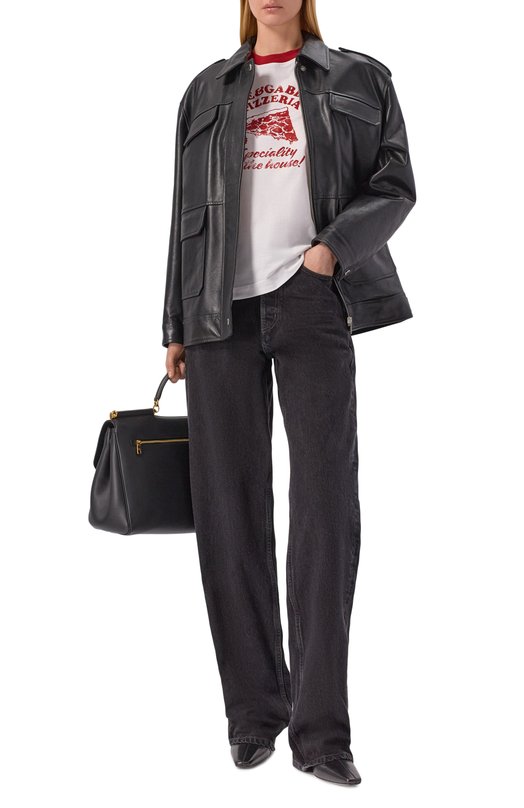 Хлопковая футболка Dolce & Gabbana F8V42T/GDDM8 Белый  F8V42T/GDDM8 Фото 2