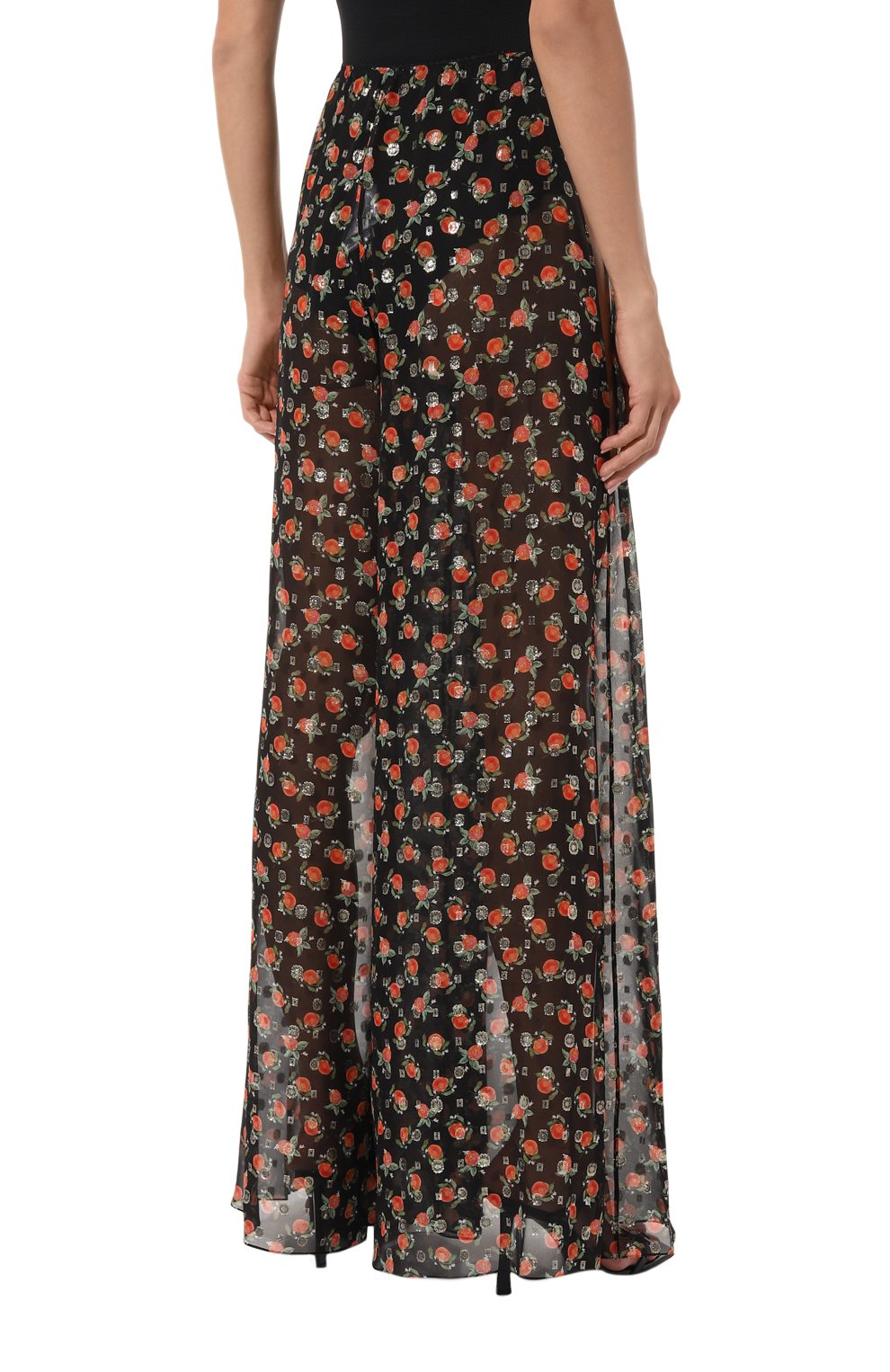 Шелковые брюки ULYANA SERGEENKO черного цвета по цене 110000 руб., арт. PNT001SS23Morocco3166т22, фото 4 Шелковые брюки ULYANA SERGEENKO, арт. PNT001SS23Morocco3166т22, фото 4