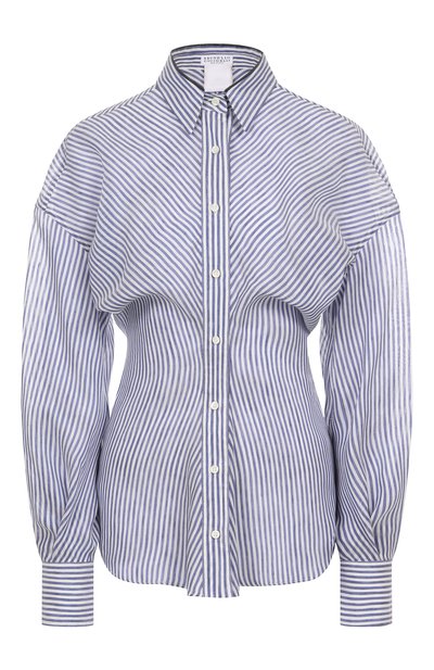 Женская рубашка изо льна и шелка BRUNELLO CUCINELLI, арт. MH756NL436