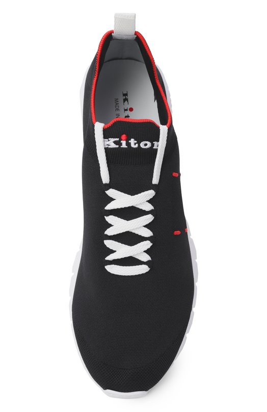 Текстильные кроссовки Kiton USSA392N0136203 Чёрный  USSA392N0136203 Фото 6