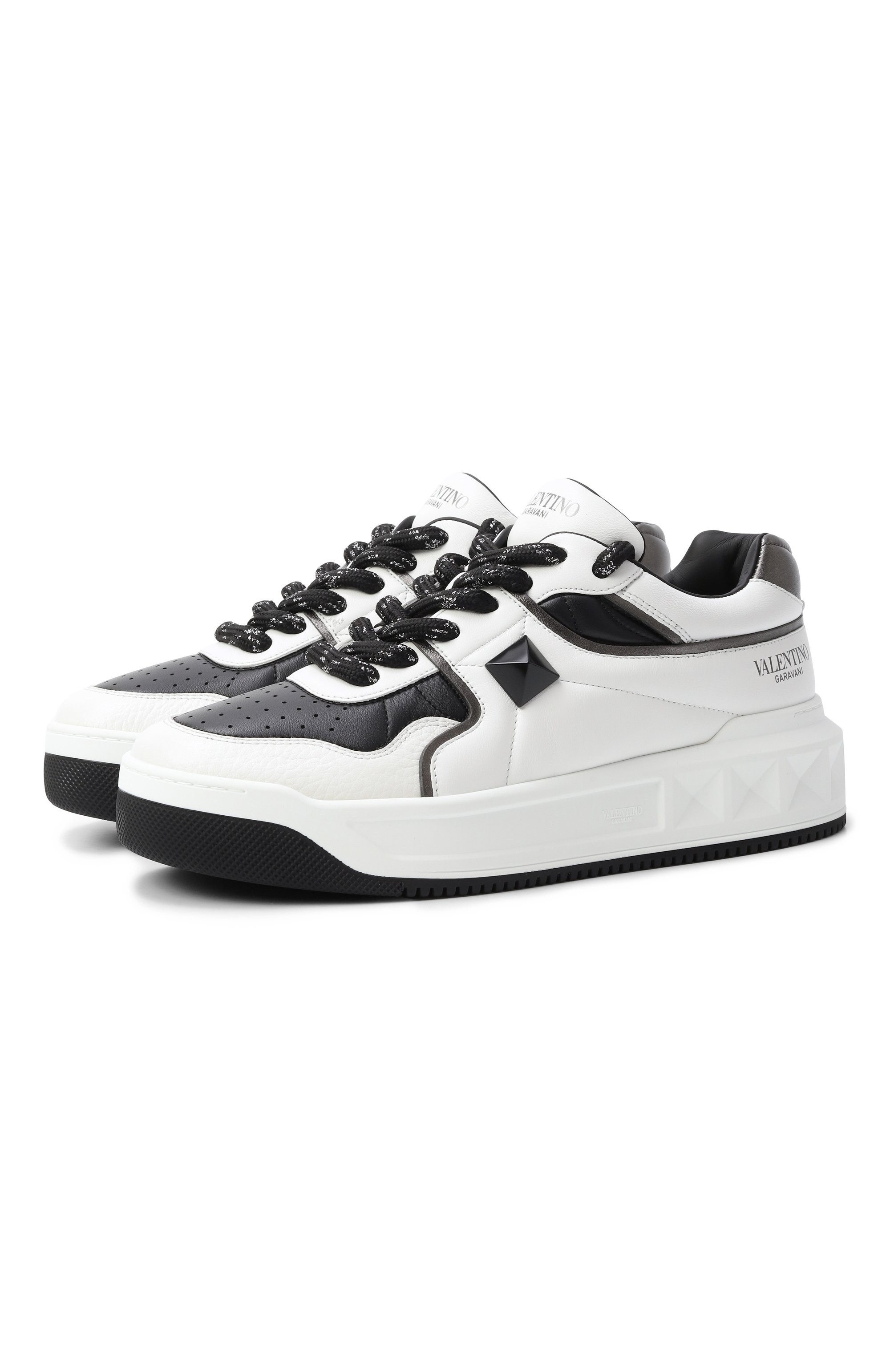 Кожаные кеды one stud xl VALENTINO, арт. 7Y2S0G37/WRI, фото 1