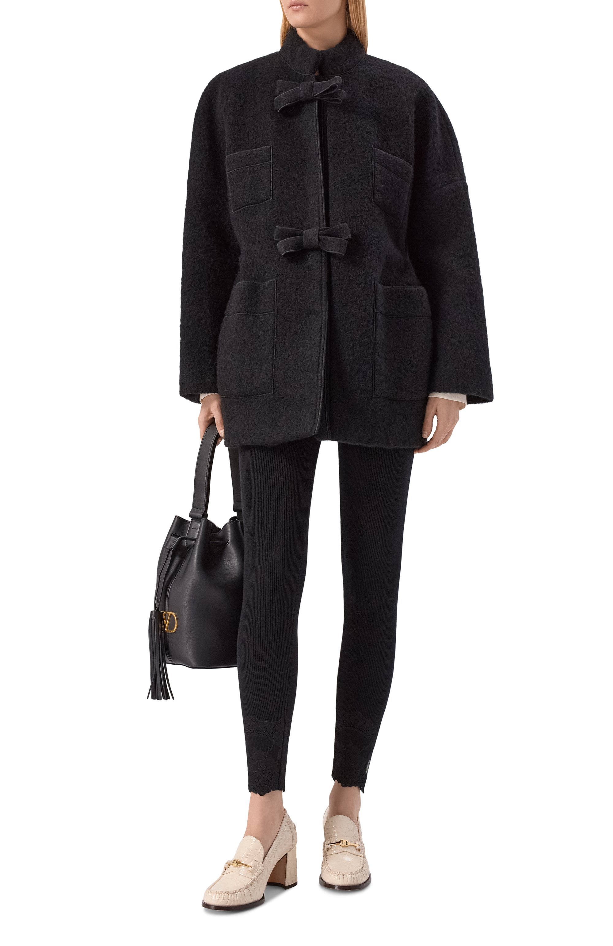 Кашемировые легинсы VALENTINO, арт. 7B0KF02R/9SH, фото 2