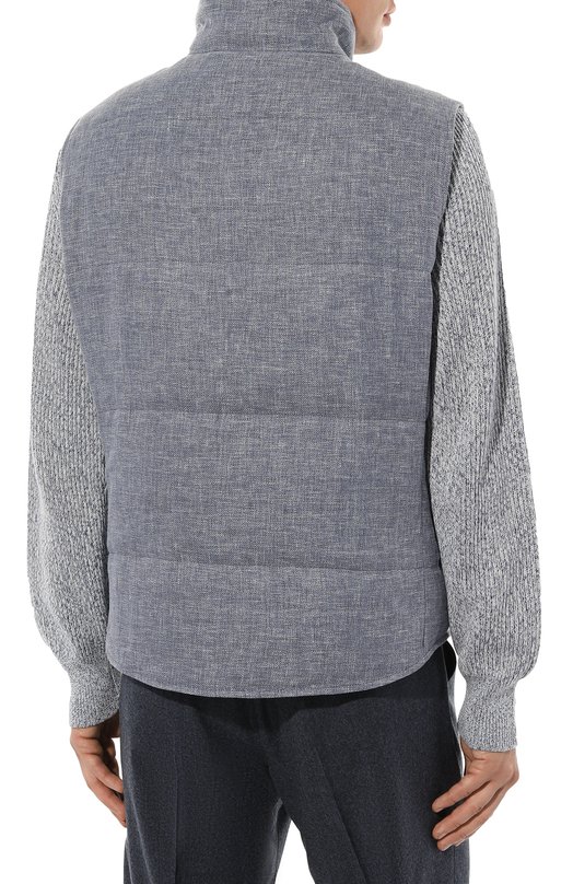 Пуховый жилет Brunello Cucinelli MD4951852 Синий  MD4951852 Фото 4