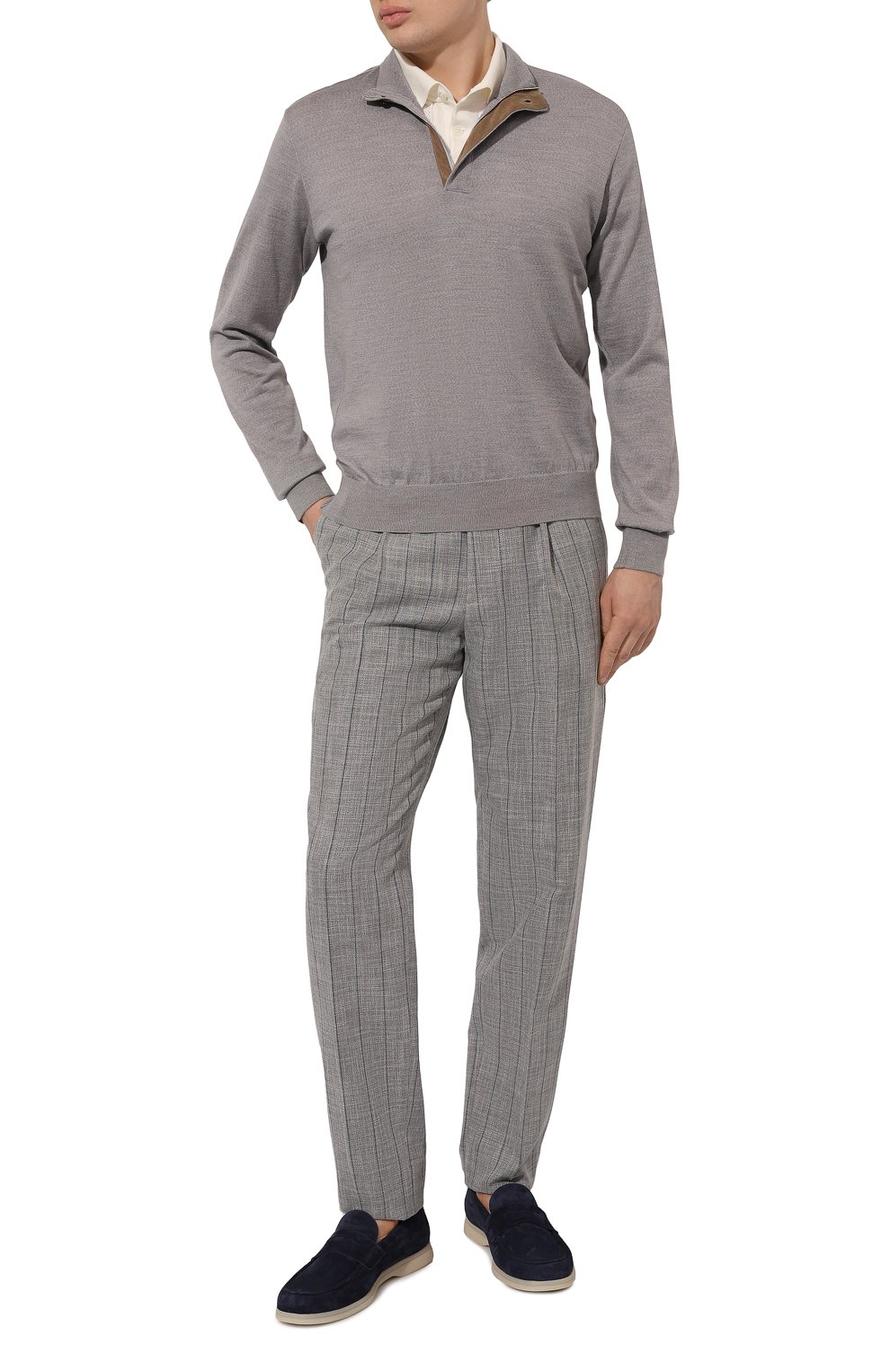 Брюки из хлопка и шерсти BRUNELLO CUCINELLI, арт. MS484B2299, фото 2