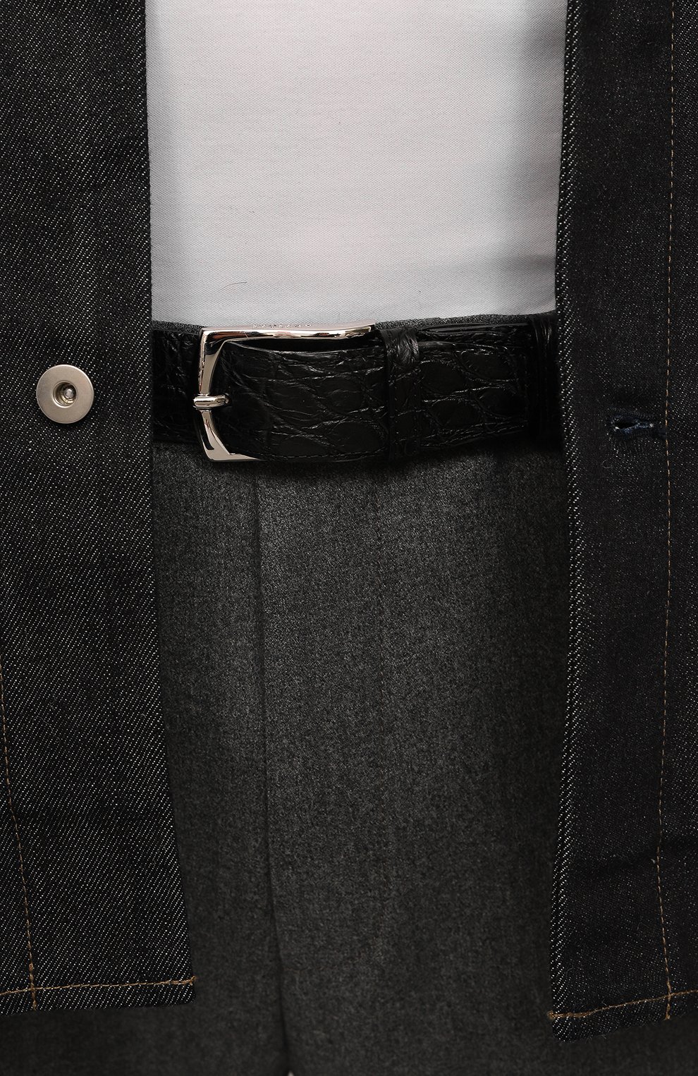 Ремень из кожи каймана ARTIOLI, арт. GUIM3377/35/PALLADI0, фото 2