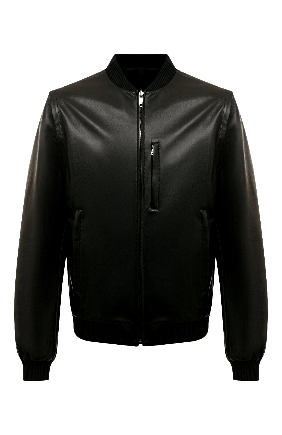 Двусторонний кожаный бомбер PRADA черного цвета по цене 465000 руб., арт. UPW368-038-F0002, фото 1 Двусторонний кожаный бомбер PRADA, арт. UPW368-038-F0002, фото 1