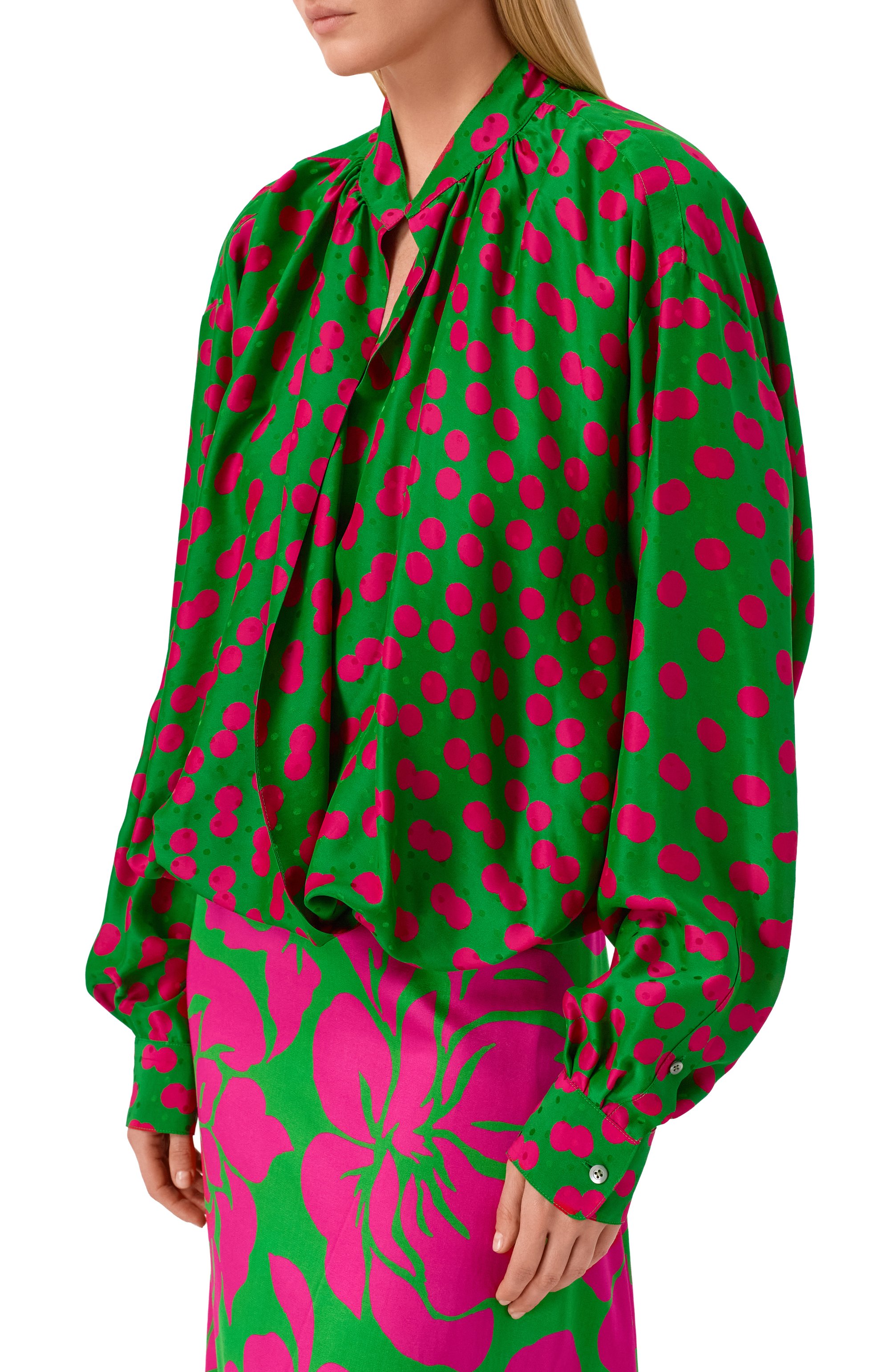 Блузка из вискозы и шелка DRIES VAN NOTEN, арт. 261-010744/3114, фото 3