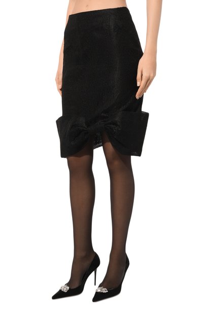 Юбка NINA RICCI черного цвета по цене 99500 руб., арт. 24ACJU017PA0492, фото 3 Юбка NINA RICCI, арт. 24ACJU017PA0492, фото 3
