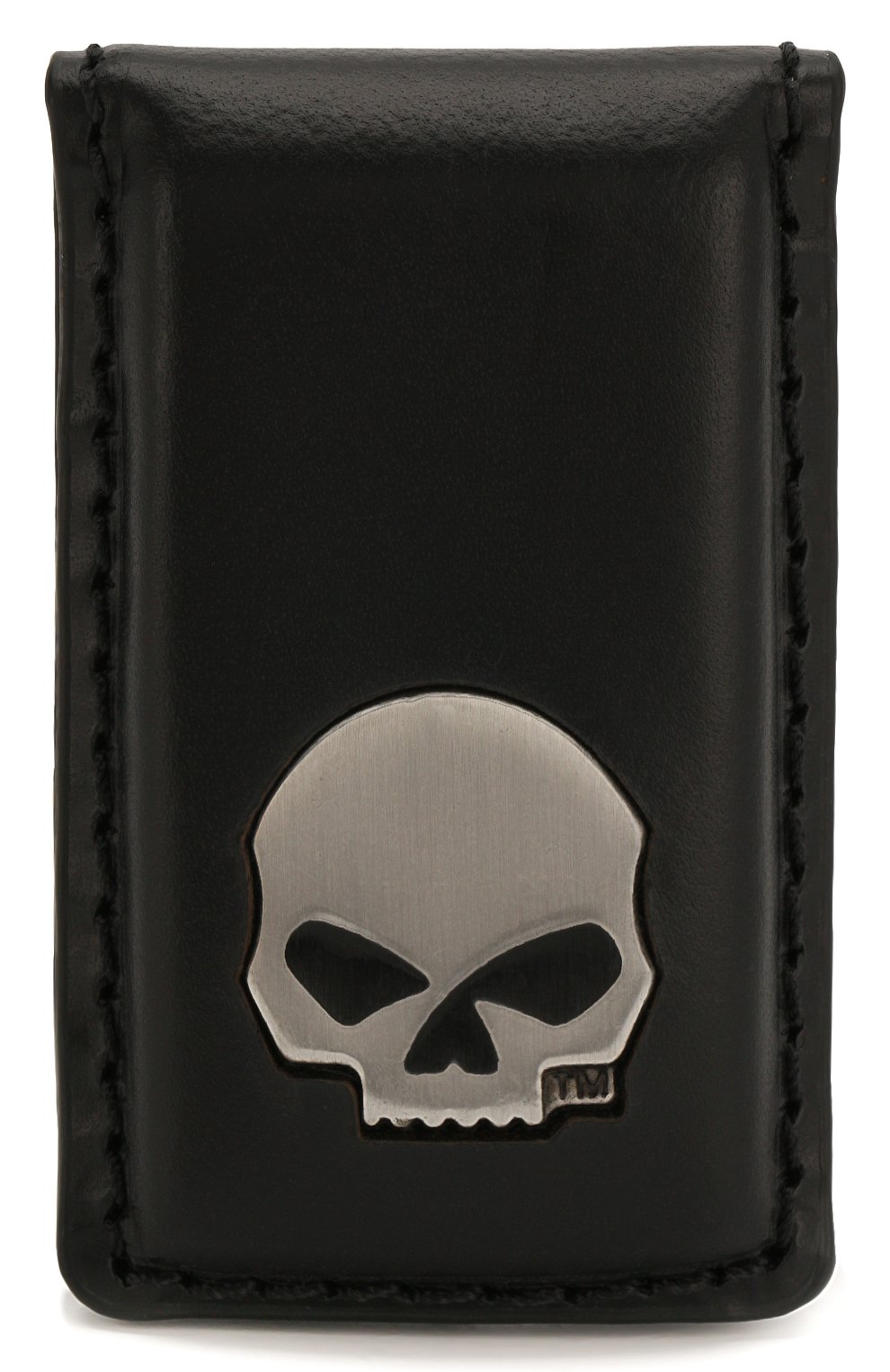 Кожаный зажим для купюр HARLEY-DAVIDSON черного цвета по цене 3110 руб., арт. CORESM62-Black, фото 1 Кожаный зажим для купюр HARLEY-DAVIDSON, арт. CORESM62-Black, фото 1