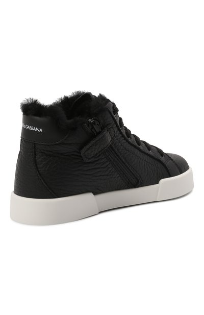 Высокие кожаные кеды DOLCE & GABBANA, арт. DA0986/AA163/24-28, фото 3