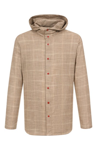 Мужская рубашка из шерсти и шелка KITON, арт. UMCPETEK0617E18