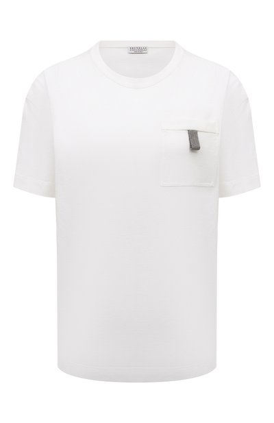 Женская хлопковая футболка BRUNELLO CUCINELLI, арт. M0A45BK400