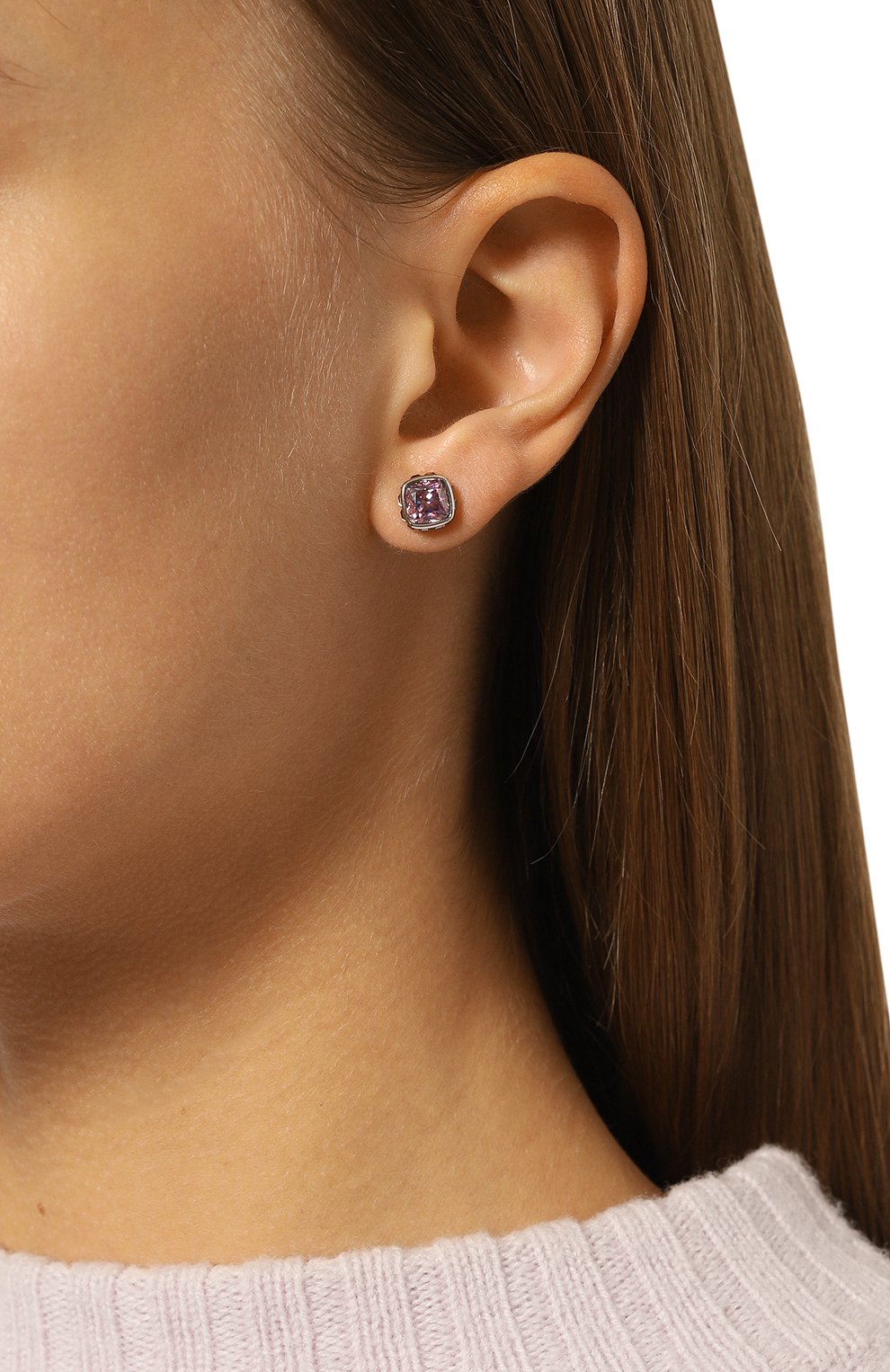 Серьги birthstone SWAROVSKI розового цвета по цене 14900 руб., арт. 5660797, фото 2 Серьги birthstone SWAROVSKI, арт. 5660797, фото 2