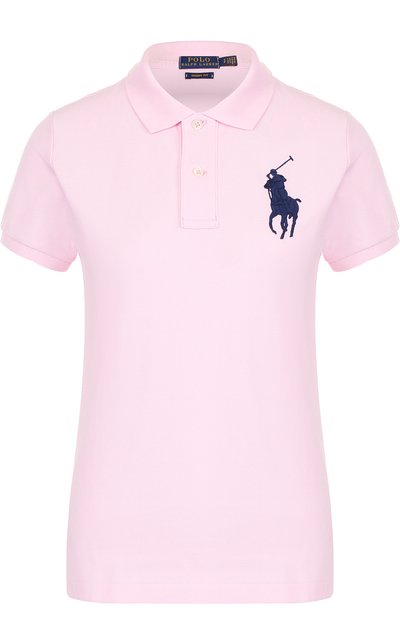 Хлопковое поло с вышитым логотипом бренда POLO RALPH LAUREN, арт. 211505656, фото 1