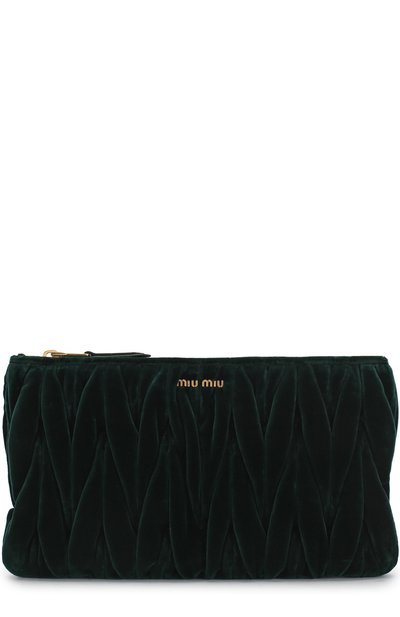 Бархатный клатч на цепочке MIU MIU, арт. 5BF354-2EOM-F077U-OOO, фото 1