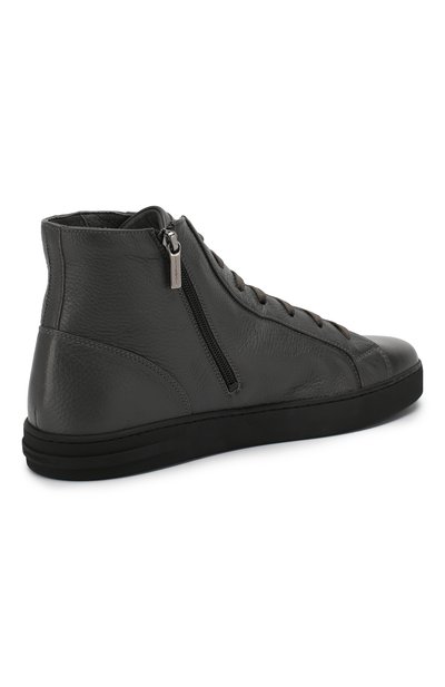 Кожаные кеды MORESCHI серого цвета по цене 52250 руб., арт. 43182/CQ, фото 4 Кожаные кеды MORESCHI, арт. 43182/CQ, фото 4