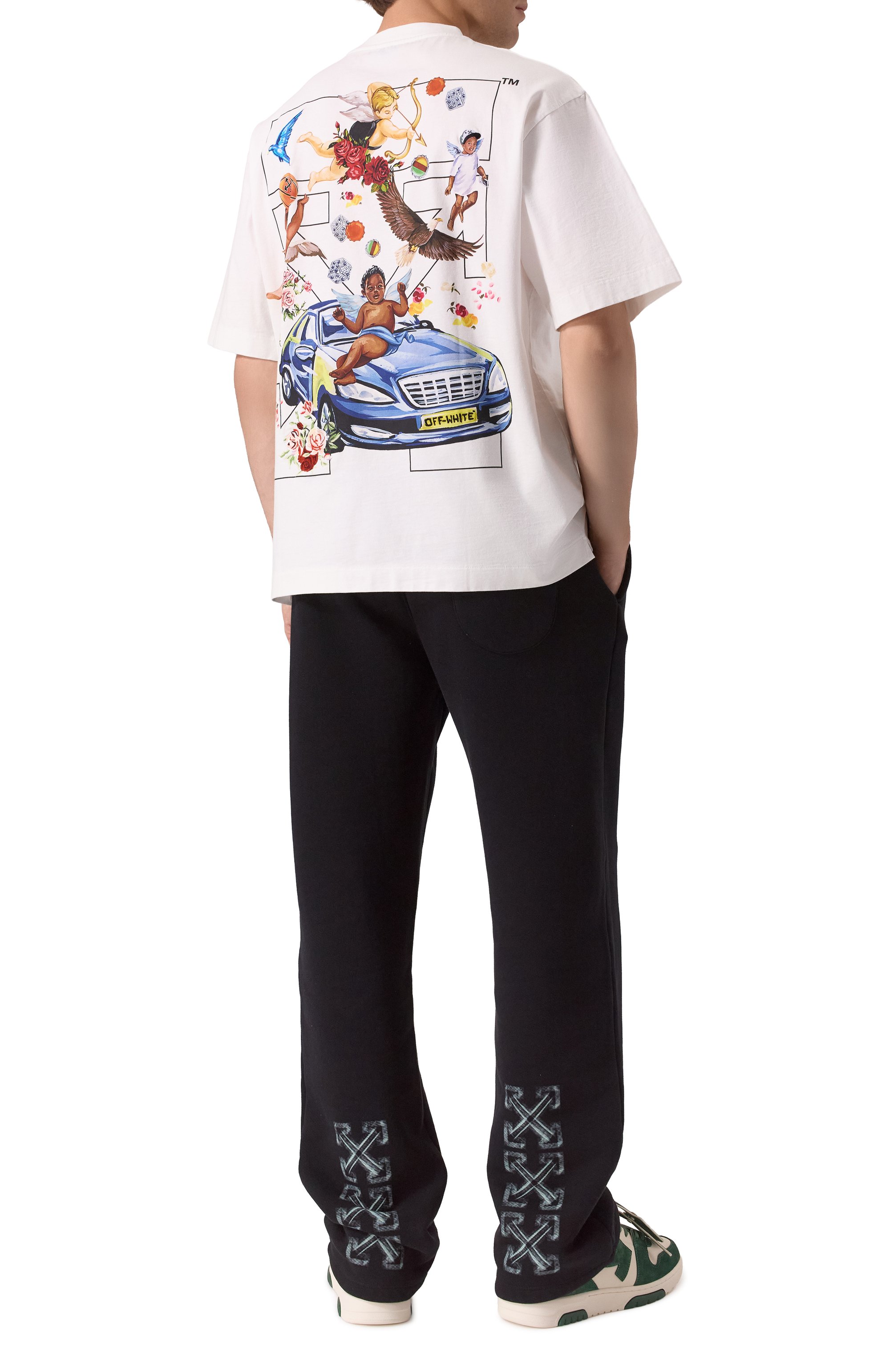 Хлопковая футболка OFF-WHITE, арт. 0MAA120S25JER003, фото 2