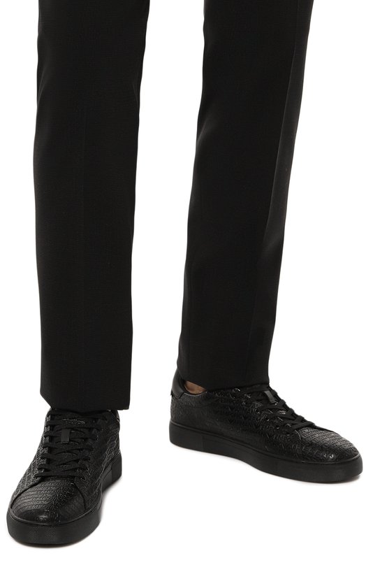 Кожаные кеды Emporio Armani X4X670/XD432 Чёрный  X4X670/XD432 Фото 3