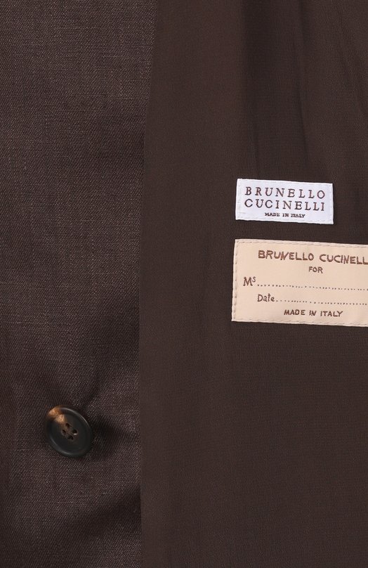 Льняной жакет Brunello Cucinelli ML1427261 Коричневый  ML1427261 Фото 7