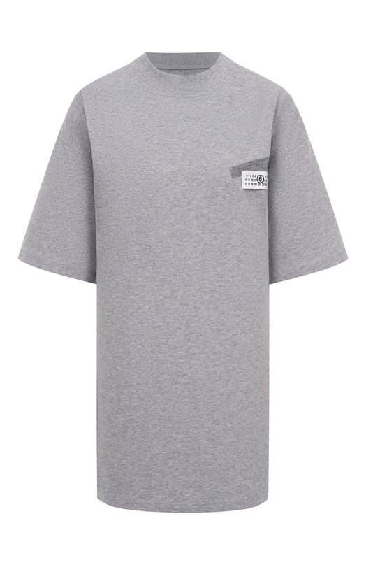Хлопковая футболка MM6 S62GD0207/M20048 Серый S62GD0207/M20048