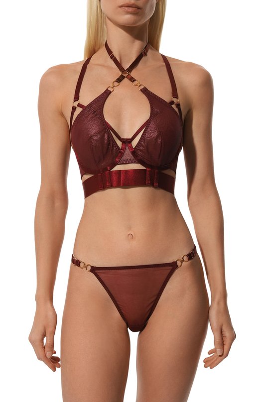 Бра-топ Bordelle CADI B0DICE BRA Бордовый  CADI B0DICE BRA Фото 2