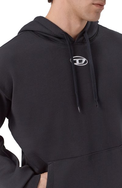 Хлопковое худи DIESEL, арт. A20447/0BKBW, фото 5