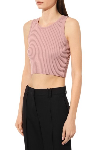 Топ из вискозы NOBLE&BRULEE светло-розового цвета по цене 26000 руб., арт. NB002/9, фото 3 Топ из вискозы NOBLE&BRULEE, арт. NB002/9, фото 3