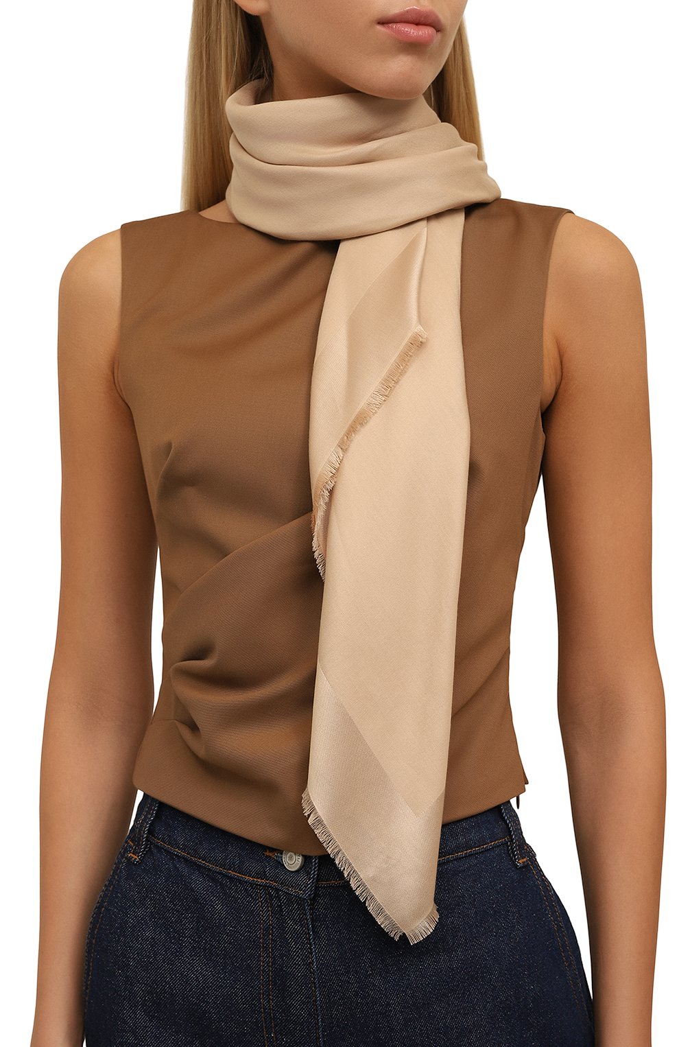 Шаль из шелка и хлопка ELIE SAAB, арт. SE1414J5867, фото 2