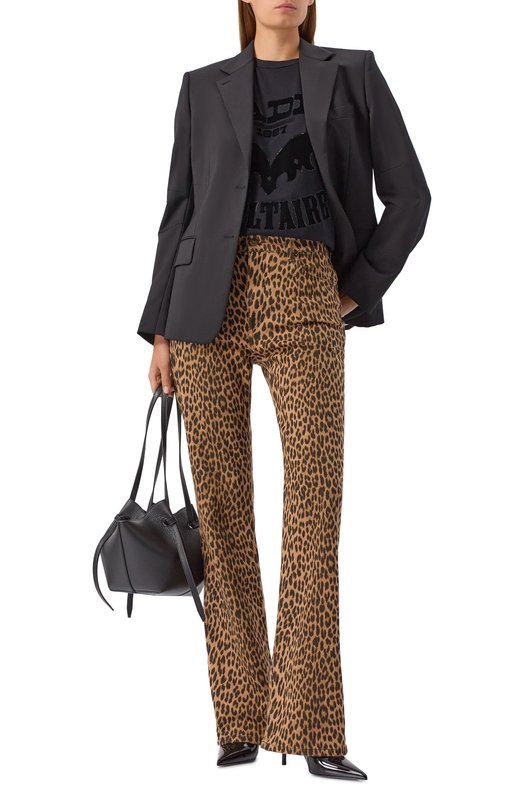 Хлопковая футболка Zadig and Voltaire JWTS02826 Чёрный  JWTS02826 Фото 2