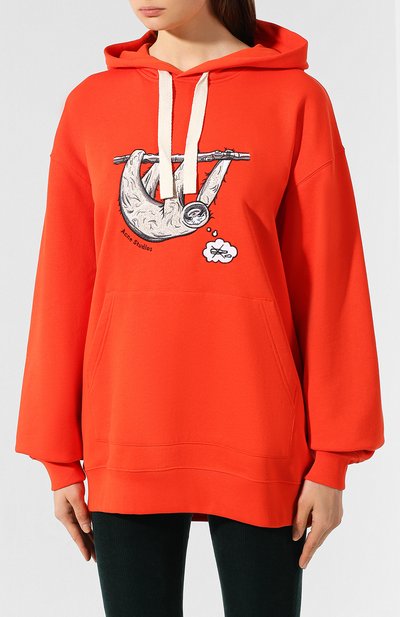 Хлопковое худи ACNE STUDIOS оранжевого цвета по цене 26900 руб., арт. CI0026, фото 3 Хлопковое худи ACNE STUDIOS, арт. CI0026, фото 3