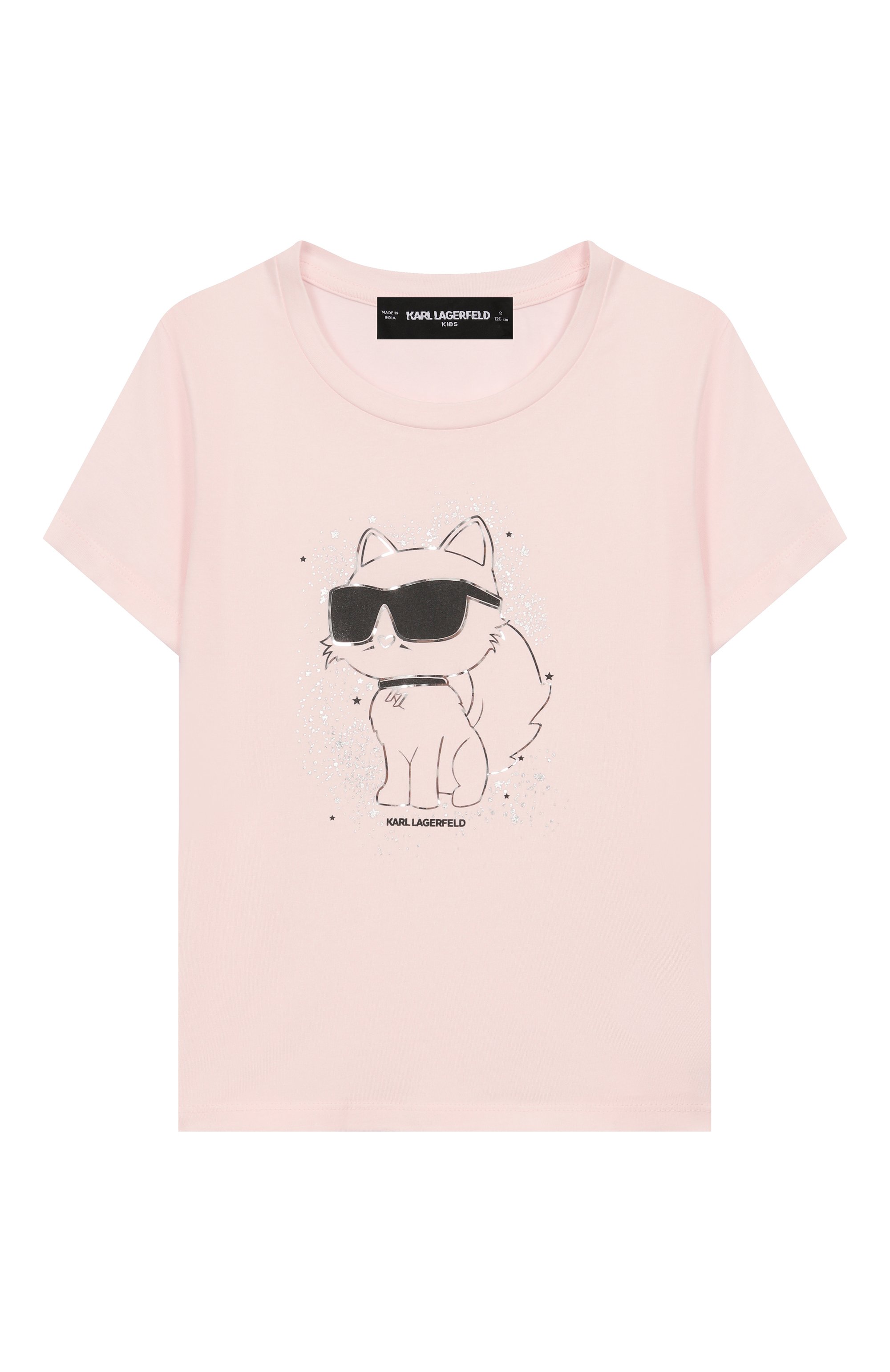 Хлопковая футболка KARL LAGERFELD KIDS, арт. Z30942, фото 1