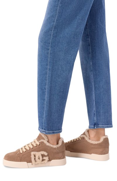 Женские замшевые кеды portofino light DOLCE & GABBANA, арт. CK2374/AJ222